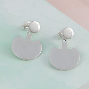 
            
                Load image into Gallery viewer, Round Silver Ear Jackets - Otis Jaxon Silver Jewellery
            
        