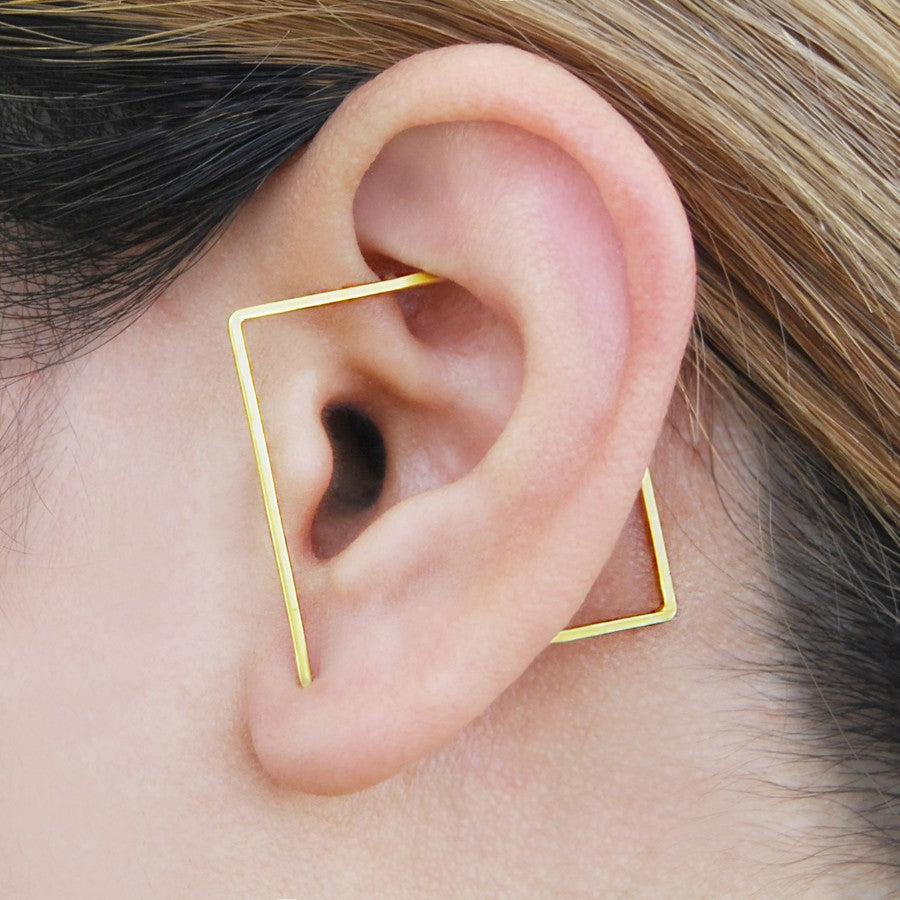 Round Gold Ear Cuff - Otis Jaxon Silver Jewellery