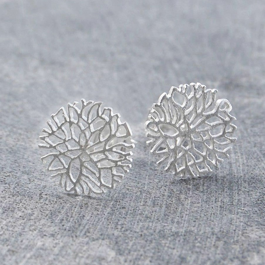 
            
                Load image into Gallery viewer, Frost Contemporary Silver Stud Earrings - Otis Jaxon Silver Jewellery
            
        