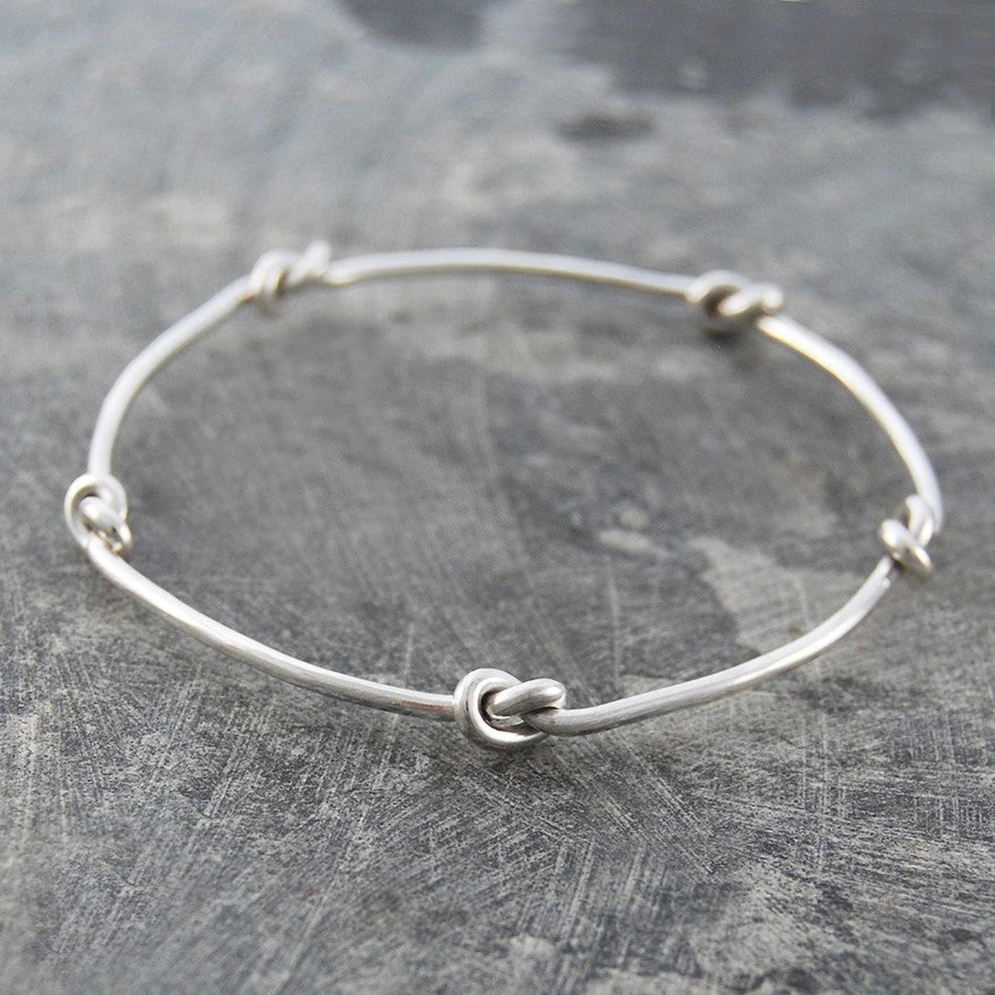 Nautical Knot Silver Bangle - Otis Jaxon Silver Jewellery