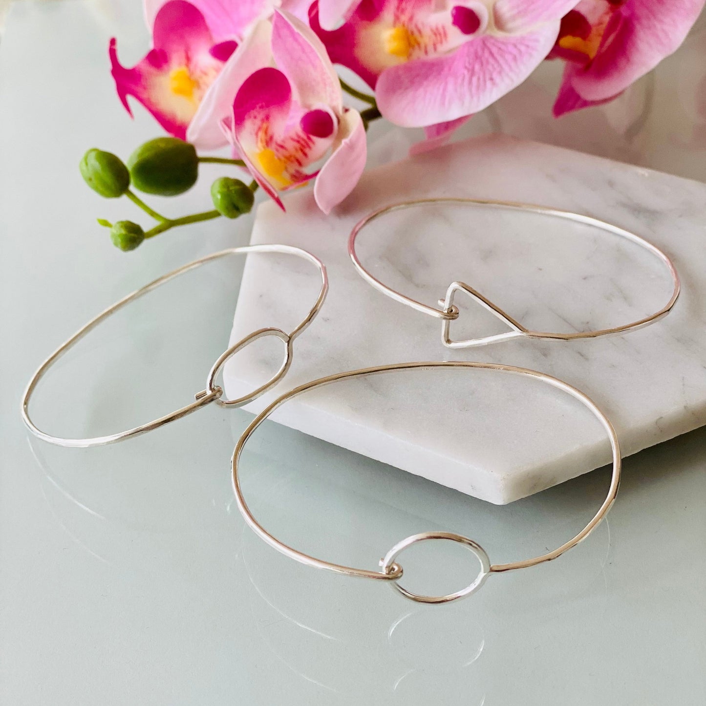 Hinged Silver Bangle - Otis Jaxon Silver Jewellery