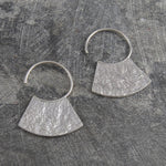 Hammered Grecian Silver Hoop Earrings - Otis Jaxon Silver Jewellery