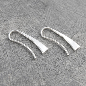 Flare Tiny Silver Drop Earrings - Otis Jaxon Silver Jewellery