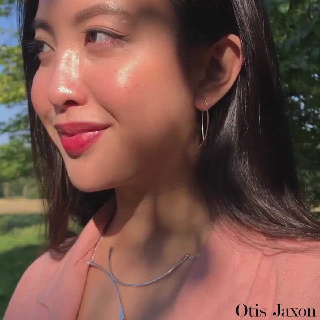 Overlap Sterling Silver Drop Earrings