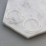 Sterling Silver Curl Hoop Earrings - Otis Jaxon Silver Jewellery
