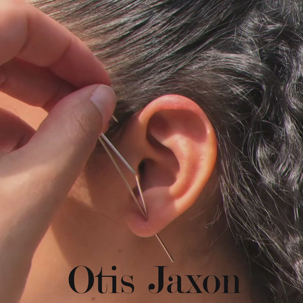 
            
                Load and play video in Gallery viewer, Oxidised Silver Triangle Ear Climber
            
        