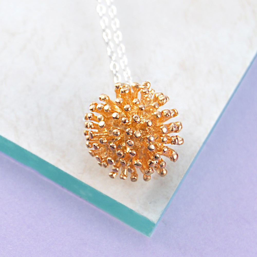 
            
                Load image into Gallery viewer, Dandelion Rose Gold Silver Necklace - Otis Jaxon Silver Jewellery
            
        