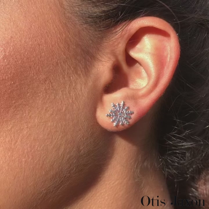 Rose Gold Snowflake Necklace - Otis Jaxon Silver Jewellery