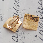 Rose Gold Square Clip On Earrings - Otis Jaxon Silver Jewellery