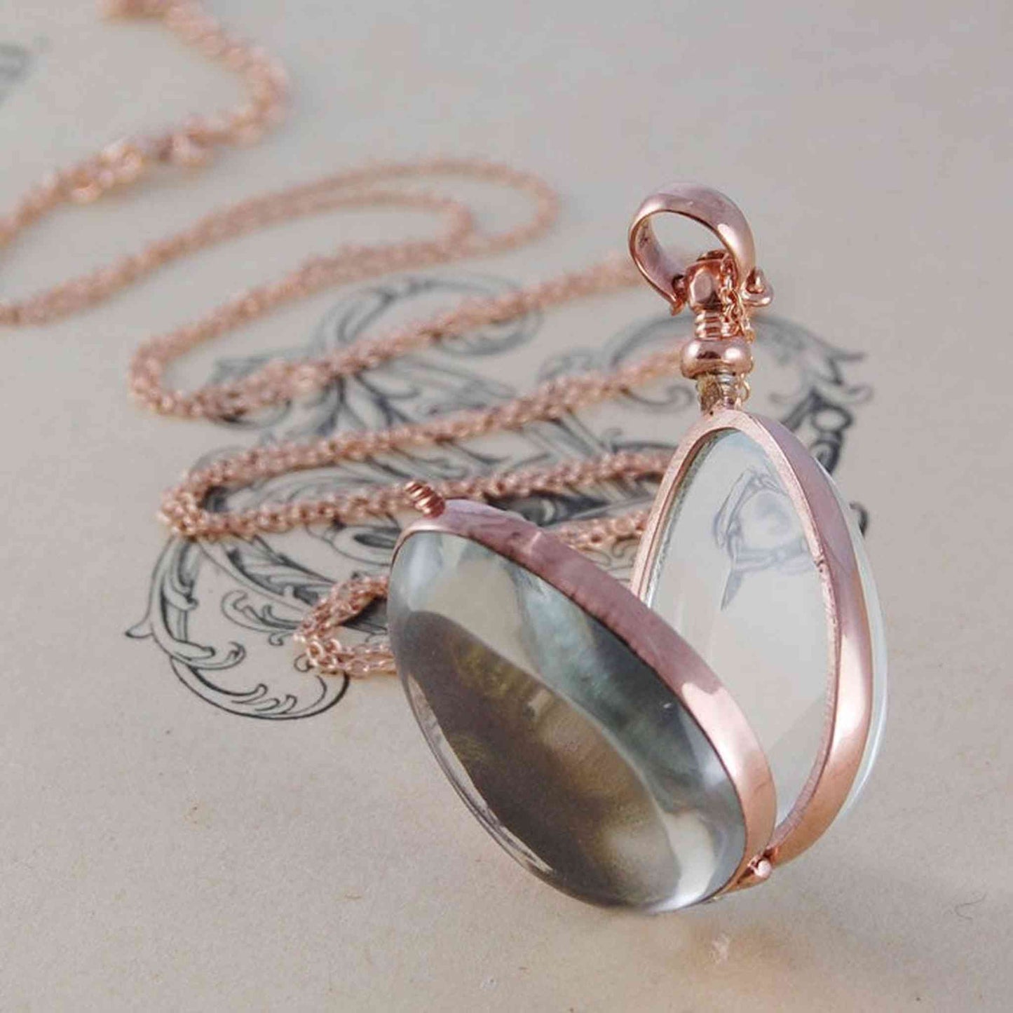 Rose Gold Oval Locket - Otis Jaxon Silver Jewellery