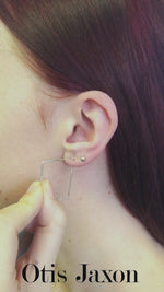 Rose Gold Square Sterling Silver Ear Cuffs