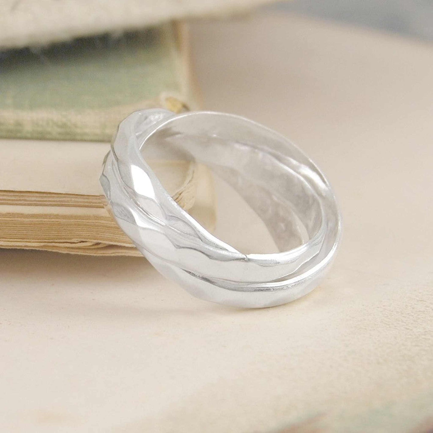 Hammered Russian Silver Ring - Otis Jaxon Silver Jewellery