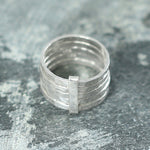Hammered Silver Stacking Ring - Otis Jaxon Silver Jewellery