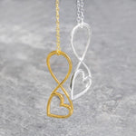 Open Heart Gold Infinity Necklace - Otis Jaxon Silver Jewellery