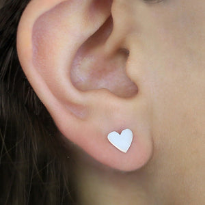 Silver Heart Hoop Ear Jacket - Otis Jaxon Silver Jewellery