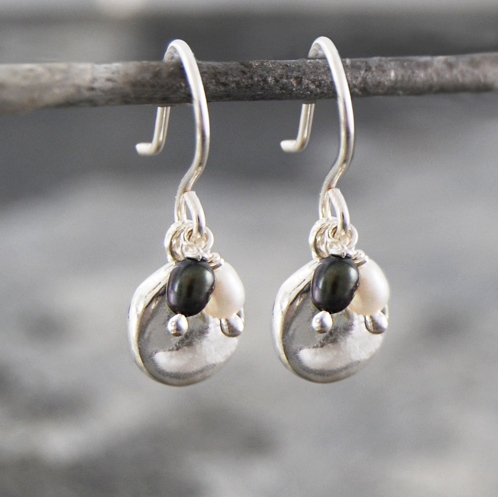 Round Pearl Drop Earrings - Otis Jaxon Silver Jewellery