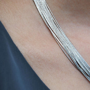 Layered Silver Necklace - 20 Strands - Otis Jaxon Silver Jewellery