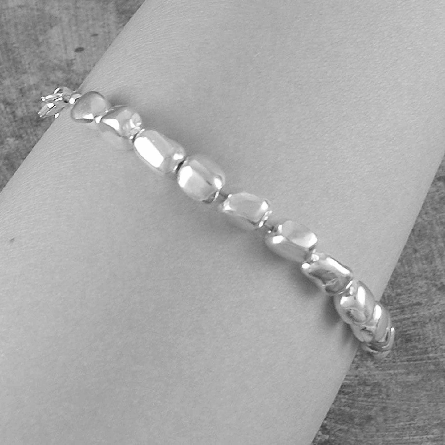 Nugget Designer Silver Bracelet - Otis Jaxon Silver Jewellery