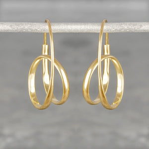 Double Loop Silver Hoop Earrings - Otis Jaxon Silver Jewellery