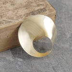Art Deco Gold Wave Brooch Lapel Pin