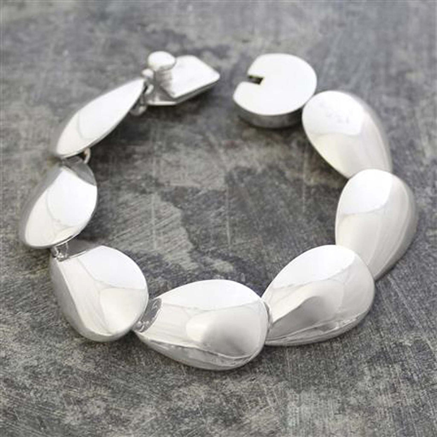 Chunky Sterling Silver Teardrop Statement Necklace - Otis Jaxon Silver Jewellery