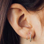 Illusion Double Hoop Rope Spiral Earrings - Otis Jaxon Silver Jewellery