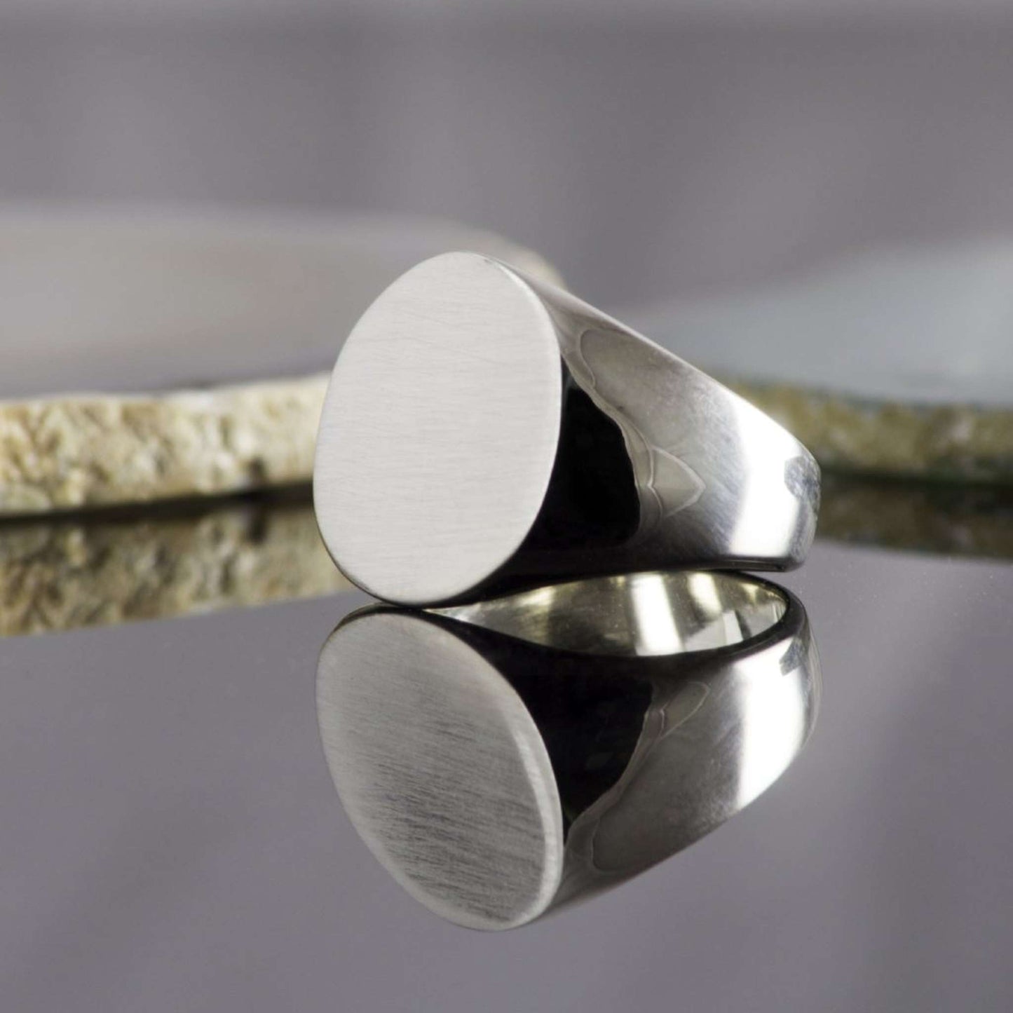 Round Mens Silver Signet Ring - Otis Jaxon Silver Jewellery