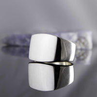 Square Mens Silver Signet Ring - Otis Jaxon Silver Jewellery