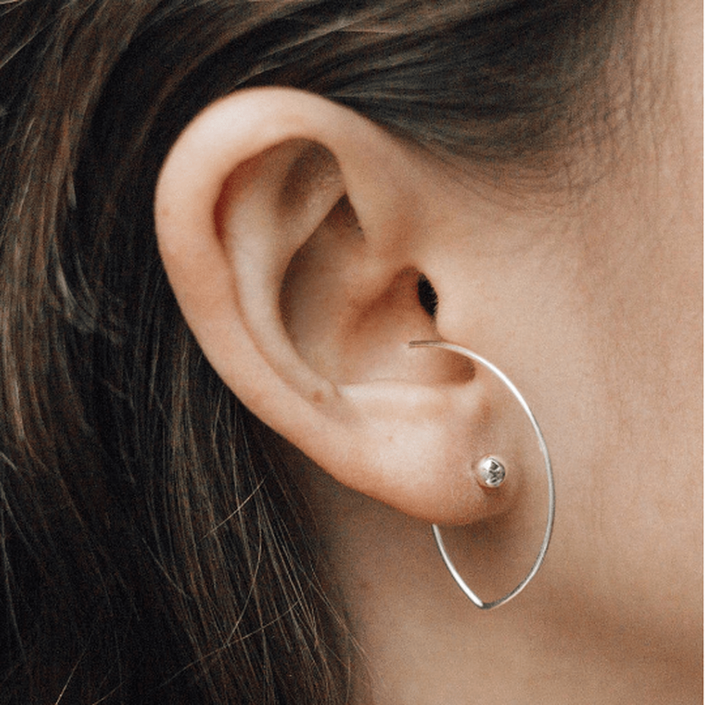 Contemporary Sterling Silver Hoops - Otis Jaxon Silver Jewellery