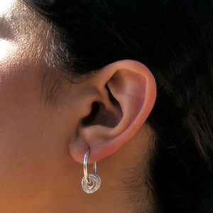 Sterling Silver Wireball Hoop Earrings - Otis Jaxon Silver Jewellery