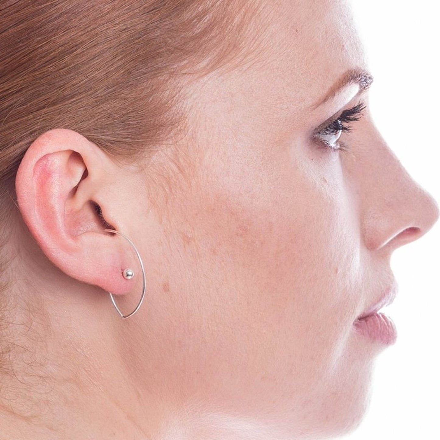 Sterling Silver Illusion Ball Hoop Earrings - Otis Jaxon Silver Jewellery