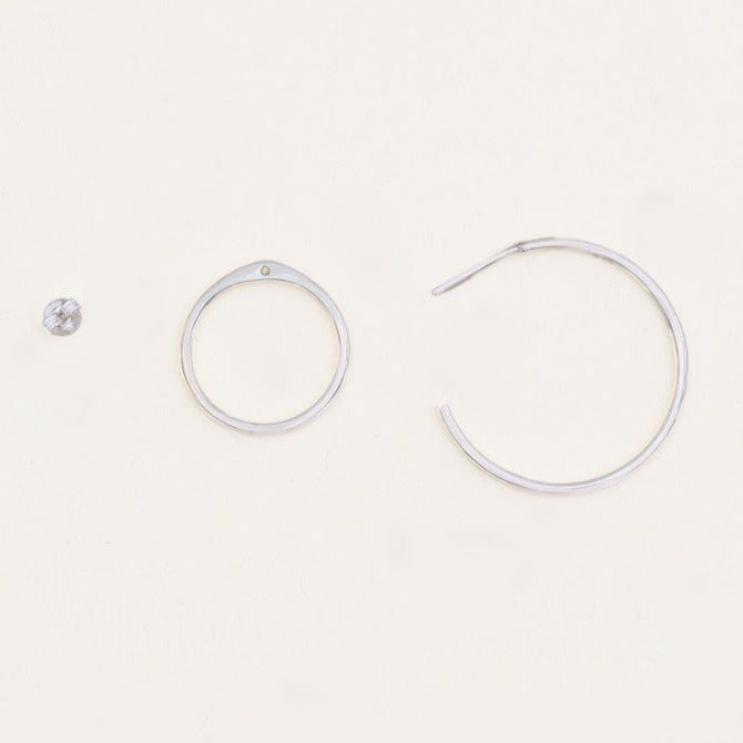 Sterling Silver Double Hoop Galaxy Earrings - Otis Jaxon Silver Jewellery