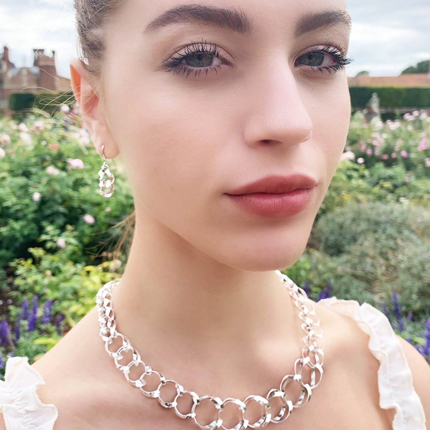 Sterling Silver Fluid Statement Necklace - Otis Jaxon Silver Jewellery