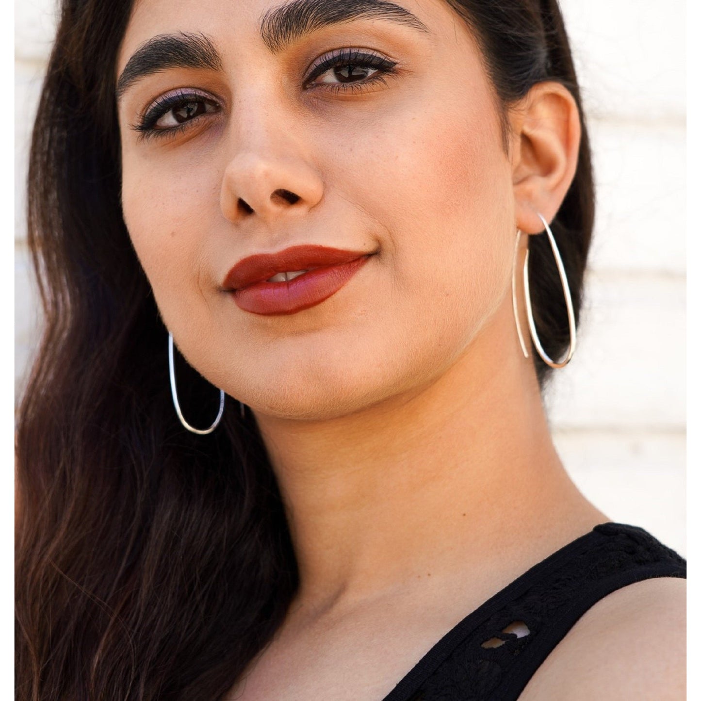 Paperclip Long Silver Drop Earrings - Otis Jaxon Silver Jewellery