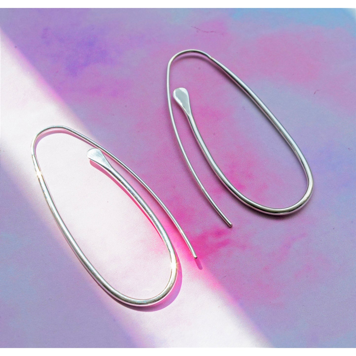 Paperclip Medium Silver Drop Earrings - Otis Jaxon Silver Jewellery