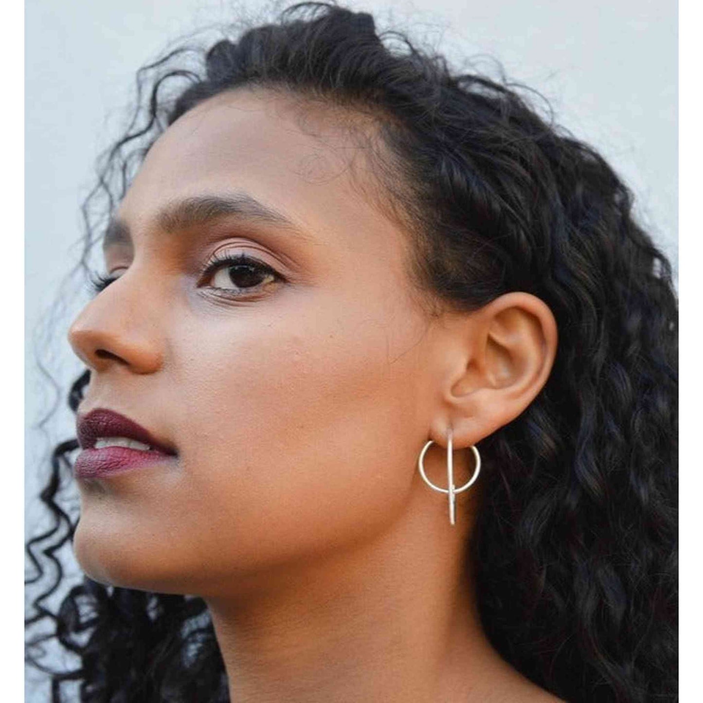 Sterling Silver Double Hoop Galaxy Earrings - Otis Jaxon Silver Jewellery