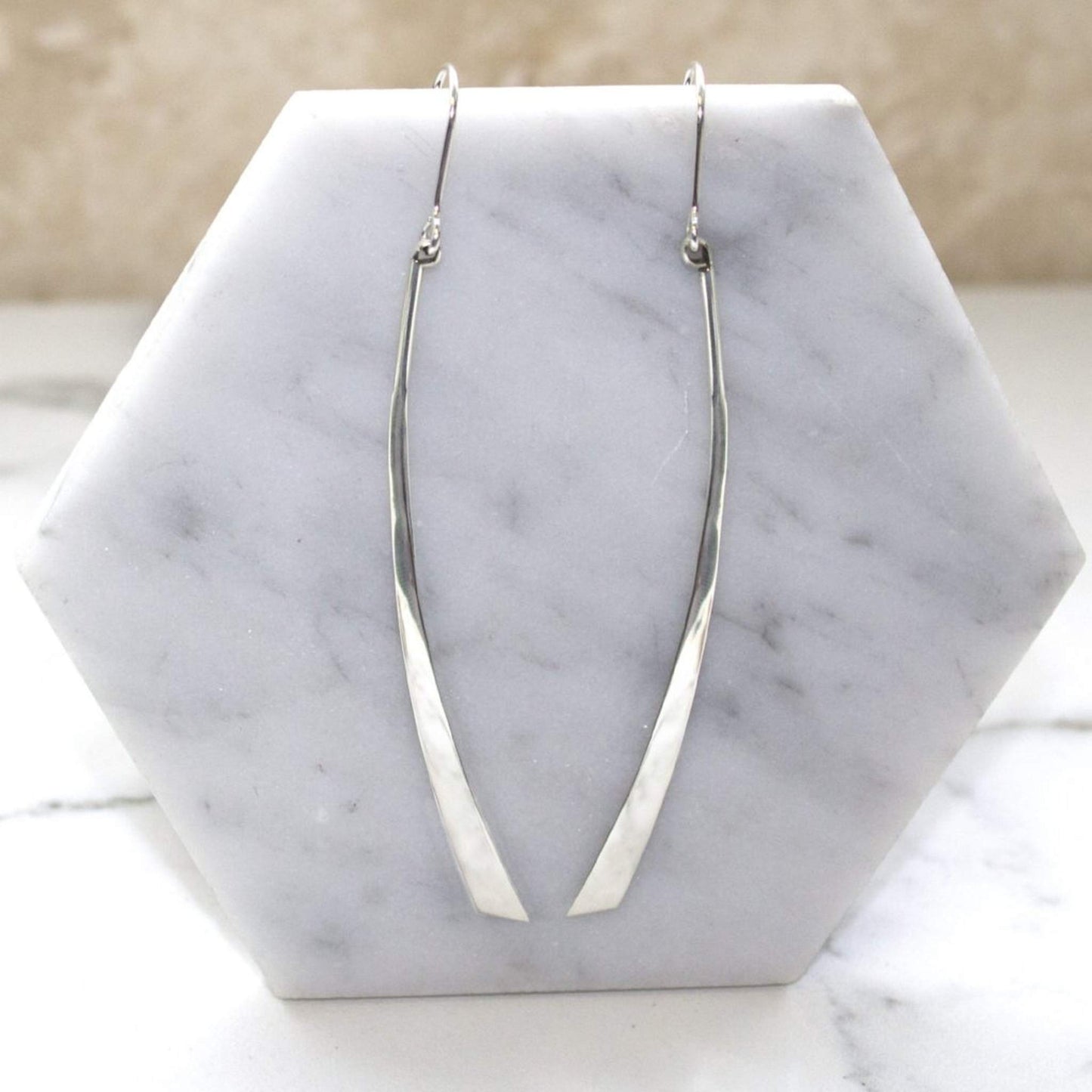 Sword Silver Long Drop Earrings - Otis Jaxon Silver Jewellery