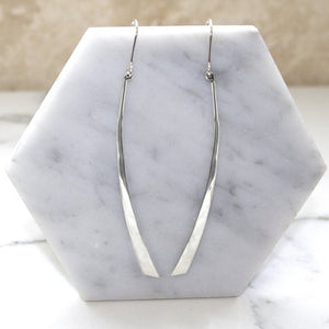 
            
                Load image into Gallery viewer, Sword Silver Long Drop Earrings - Otis Jaxon Silver Jewellery
            
        