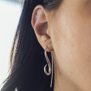 
            
                Load image into Gallery viewer, Silver Spiral Drop Hook Earrings - Otis Jaxon Silver Jewellery
            
        