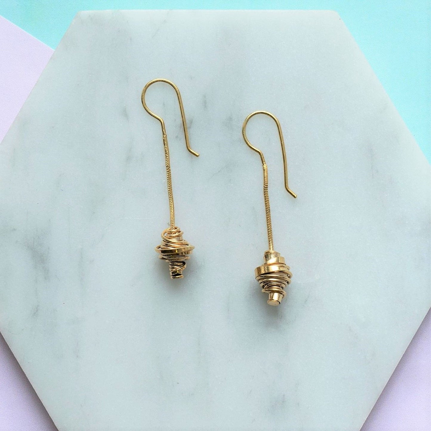 Gold Chain Drop Earrings