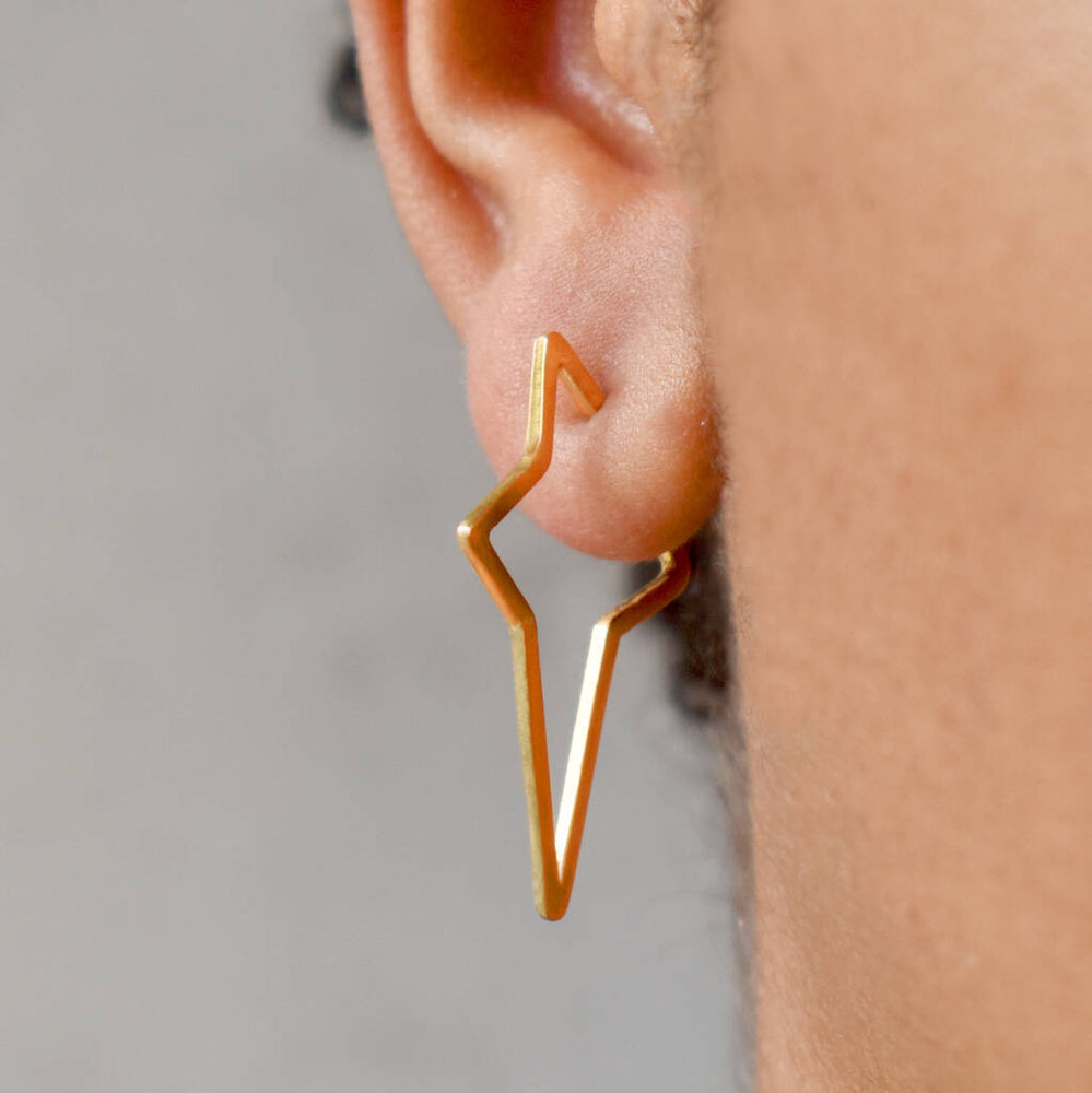 Gold Star Stud Earrings - Otis Jaxon Silver Jewellery