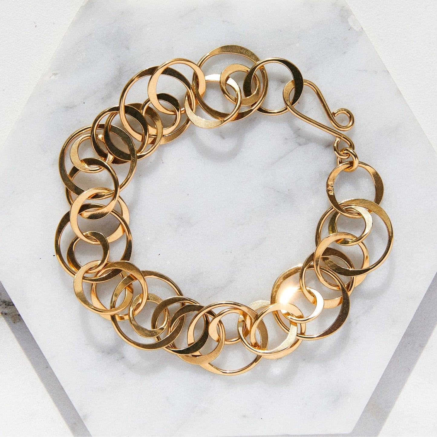 Planet Gold Chain Statement Bracelet