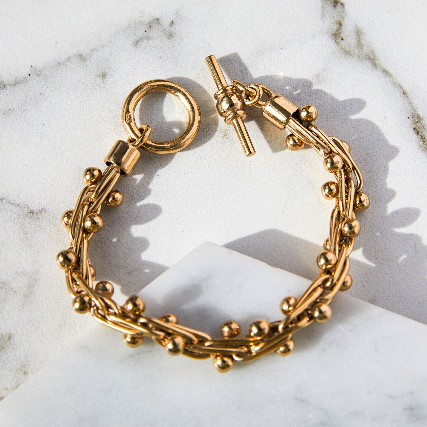 Peppercorn Chunky Gold Sterling Silver Statement Necklace