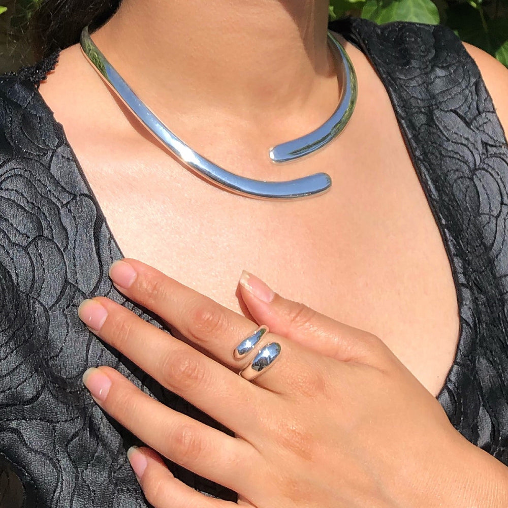 Flow Contemporary Silver Ring - Otis Jaxon Silver Jewellery