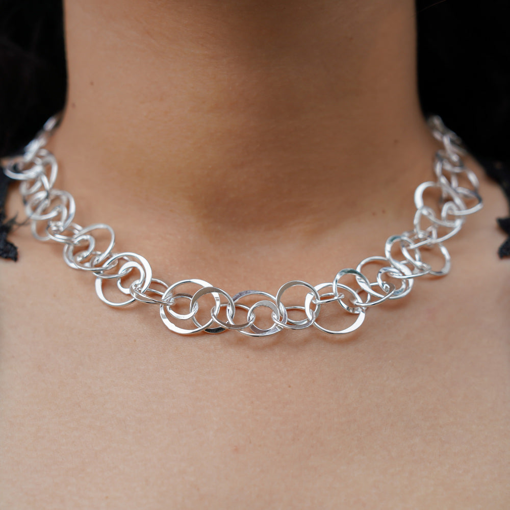 Planet Contemporary Silver Necklace - Otis Jaxon Silver Jewellery