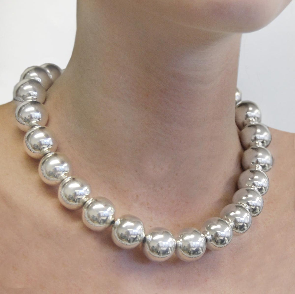 Silver Chunky Ball Necklace - Otis Jaxon Silver Jewellery