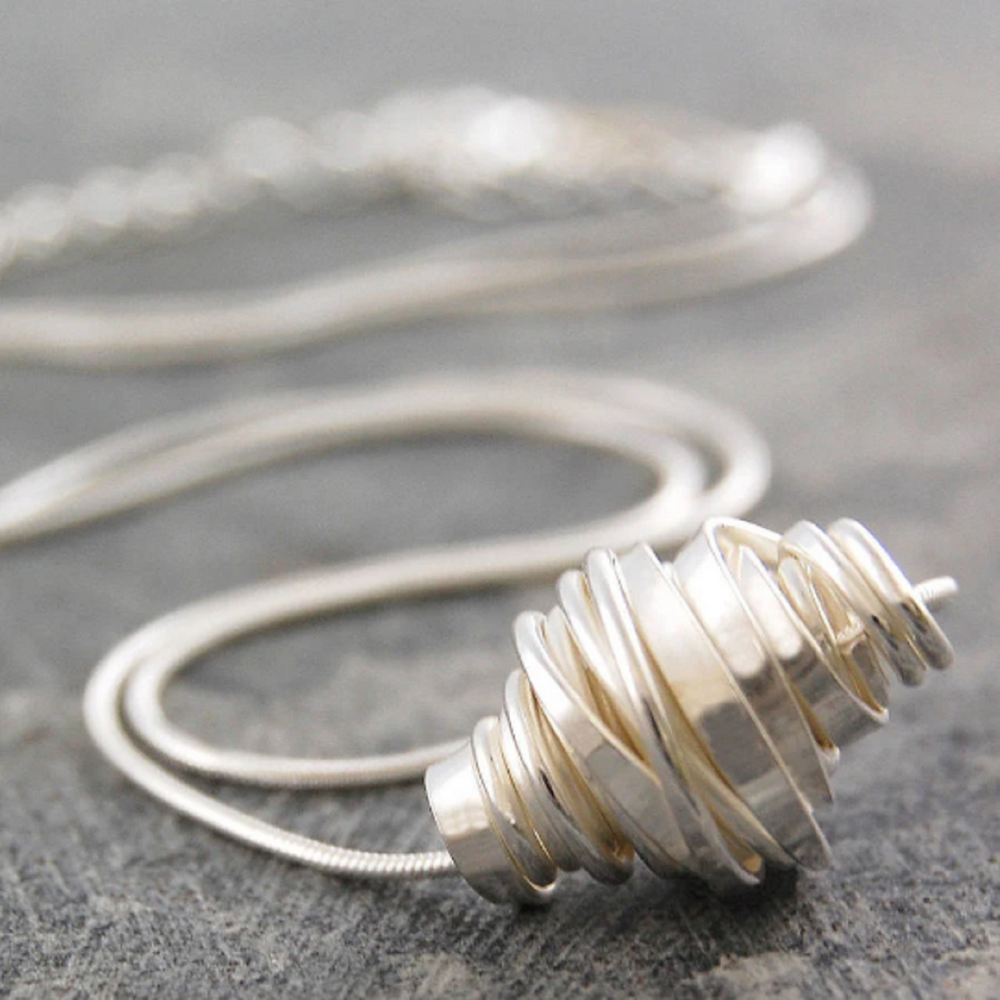 Coiled Silver Wire Necklace - Otis Jaxon Silver Jewellery