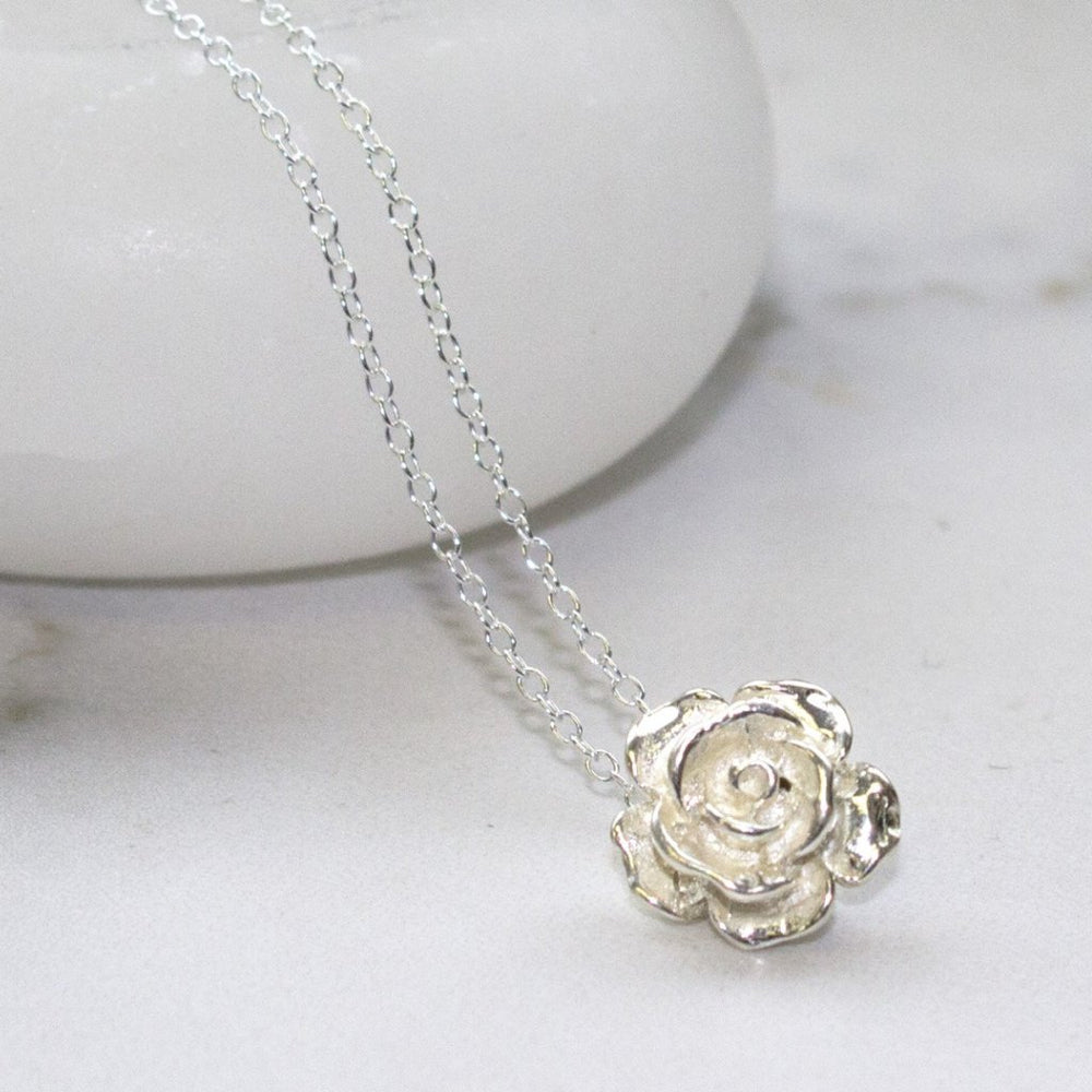 
            
                Load image into Gallery viewer, Silver Rose Pendant Necklace - Otis Jaxon Silver Jewellery
            
        
