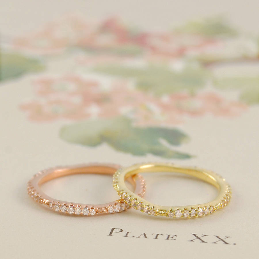 Gold and Rose Gold Eternity Ring - Otis Jaxon Silver Jewellery