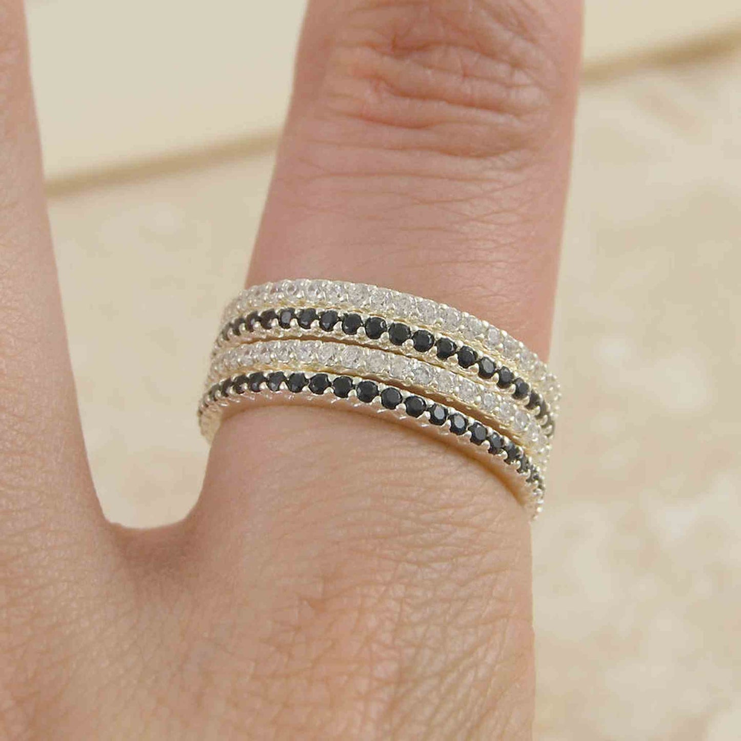 Silver Topaz Eternity Ring - Otis Jaxon Silver Jewellery
